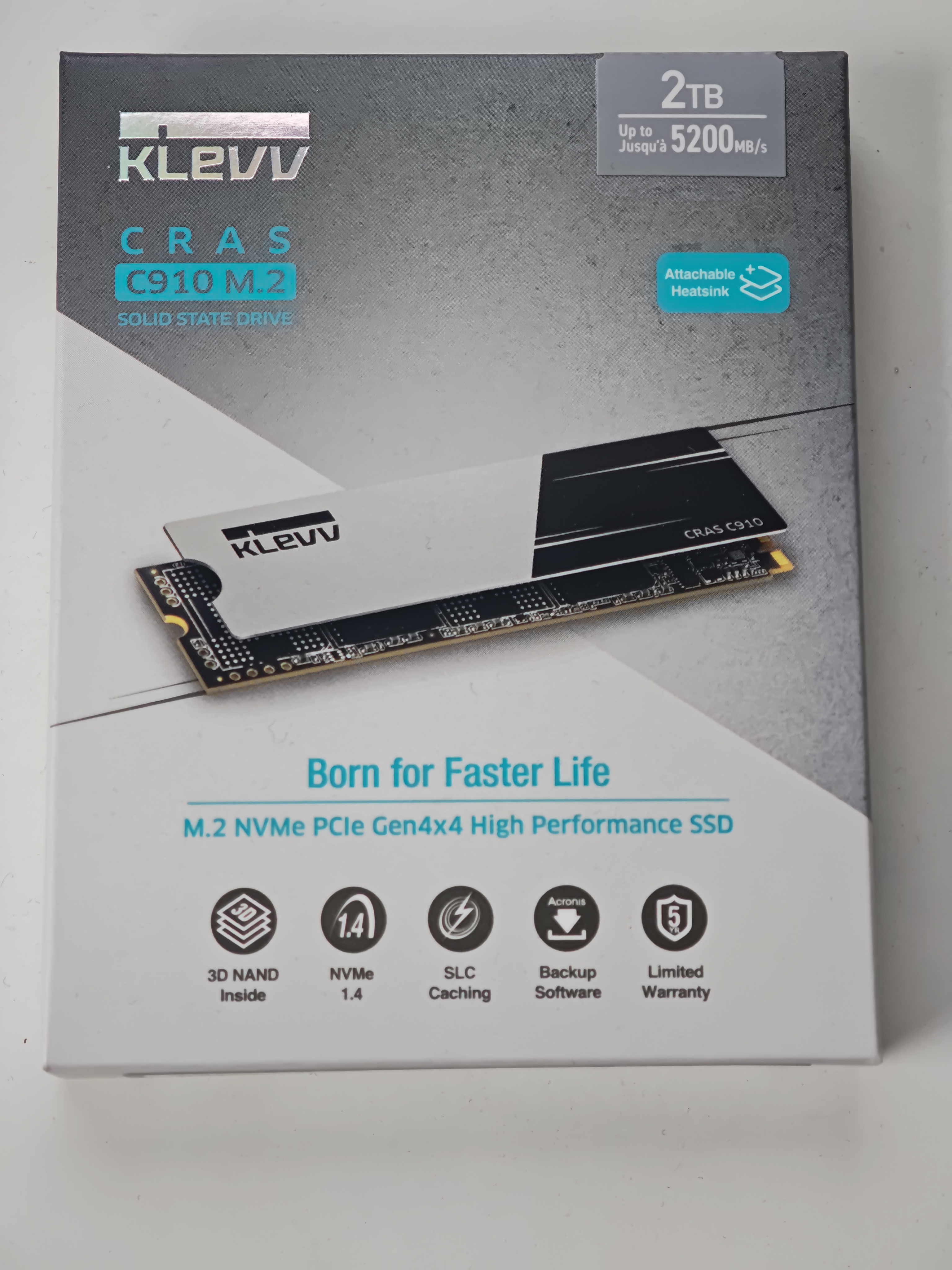 🚀 KLEVV CRAS C910 2TB NVMe SSD – PCIe Gen4 x4 – NEU & OVP 🚀