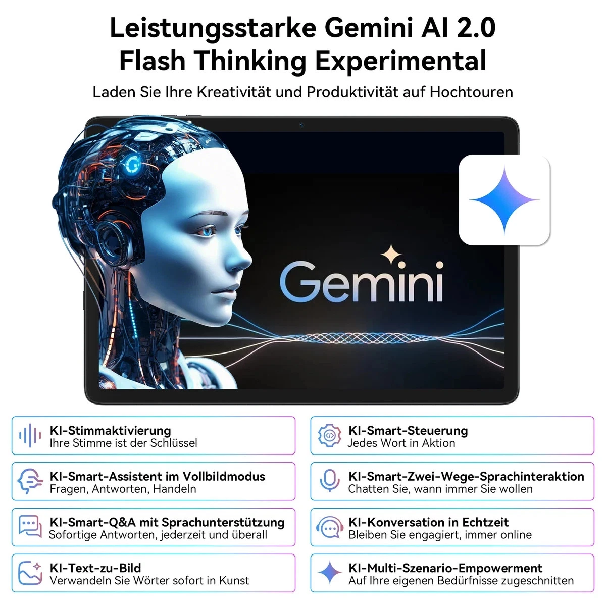 TABWEE T20 Android 15 Tablet 10 Zoll mit Keyboard 24GB+256GB 5G WiFi 5000mAh