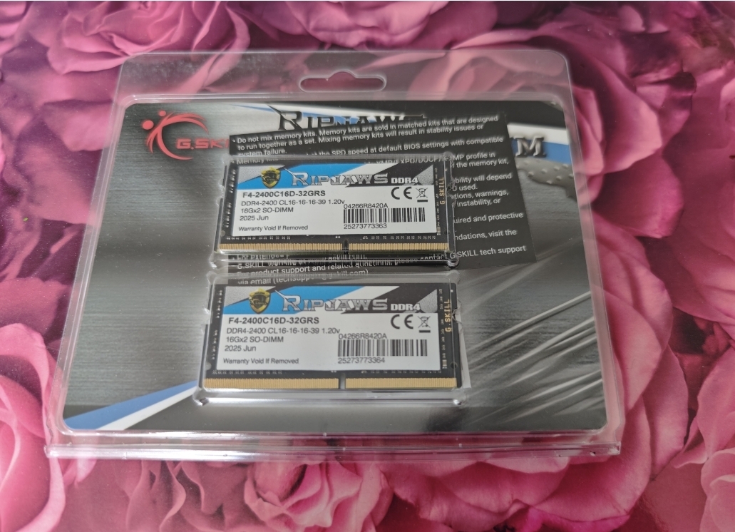G.Skill Ripjaws 32GB (2x 16GB) DDR4-2400 SO-DIMM RAM (F4-2400C16D-32GRS) – NEU EAN: 4719692007681