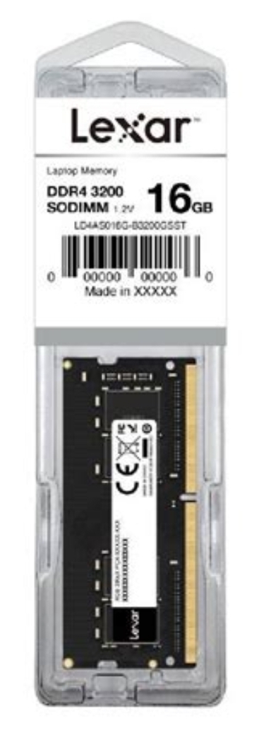 Lexar 16GB DDR4-3200 SO-DIMM Laptop RAM – NEU & Originalverpackt Modell: LD4AS016G-B3200GSST EAN: 843367123773