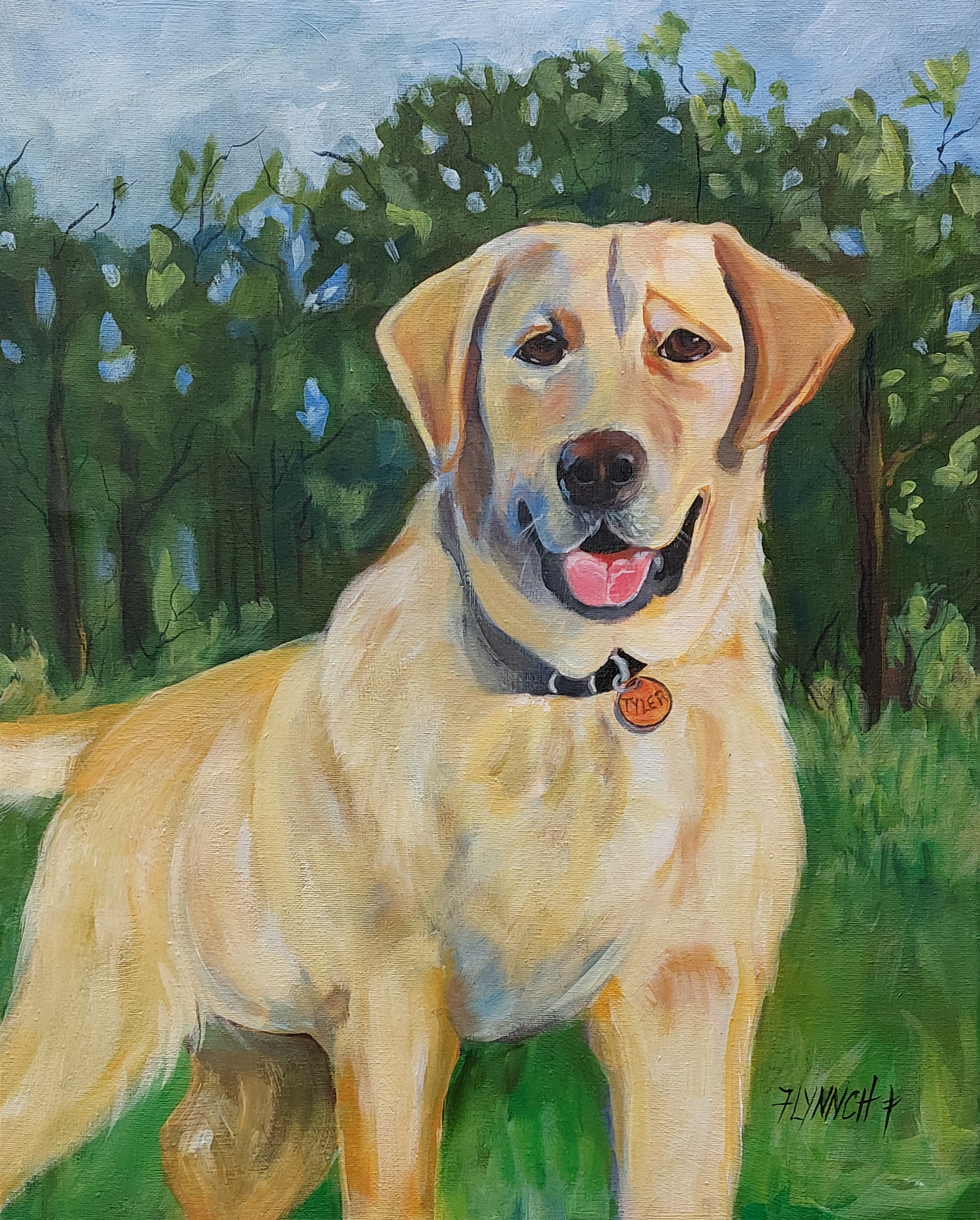 Dog Portrait on 5x7 Folding Card