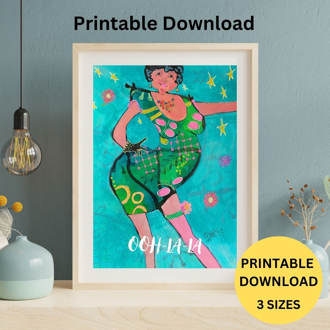 "Ooh-La-La" Colorful Artistic Printable Download