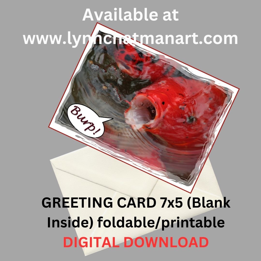 Fish Burp Greeting Card 7x5