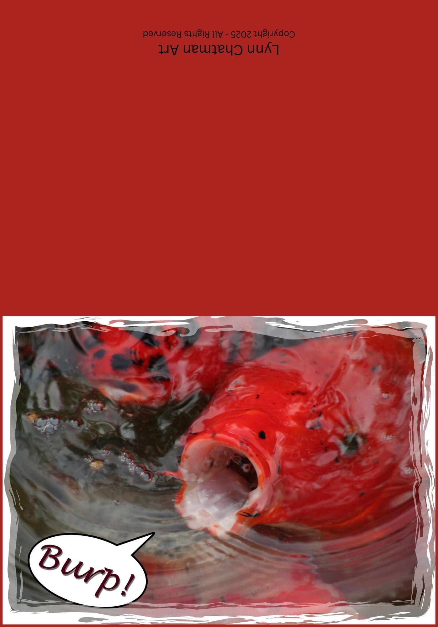 Fish Burp Greeting Card 7x5