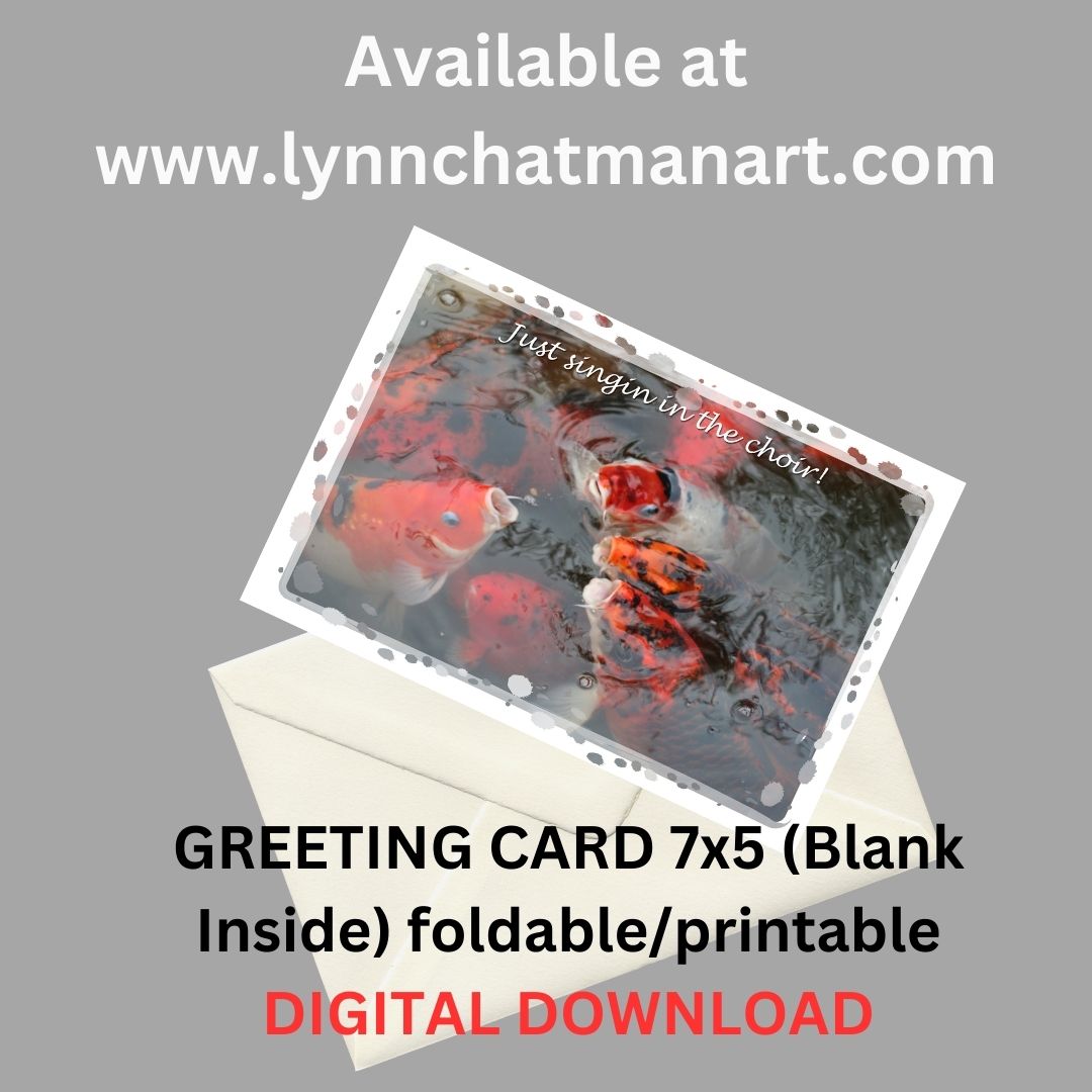 Singing in the Choir Fish Greeting Card 7x5