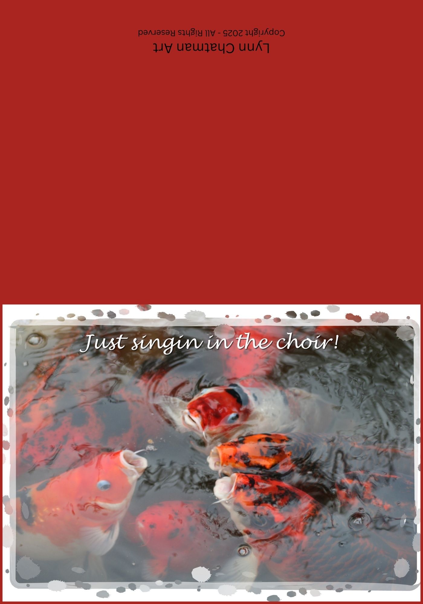 Singing in the Choir Fish Greeting Card 7x5