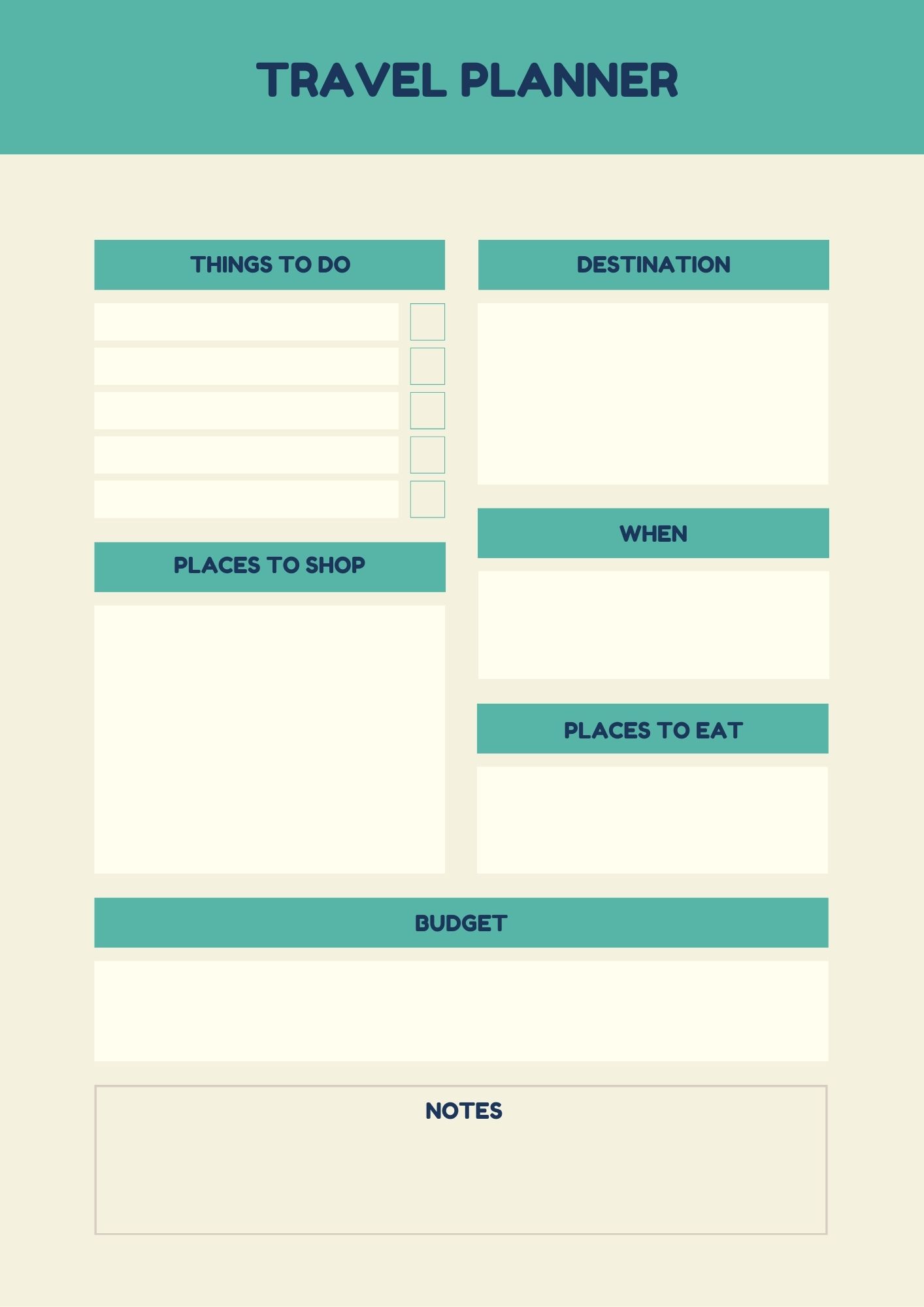 Travel Planner & Journal