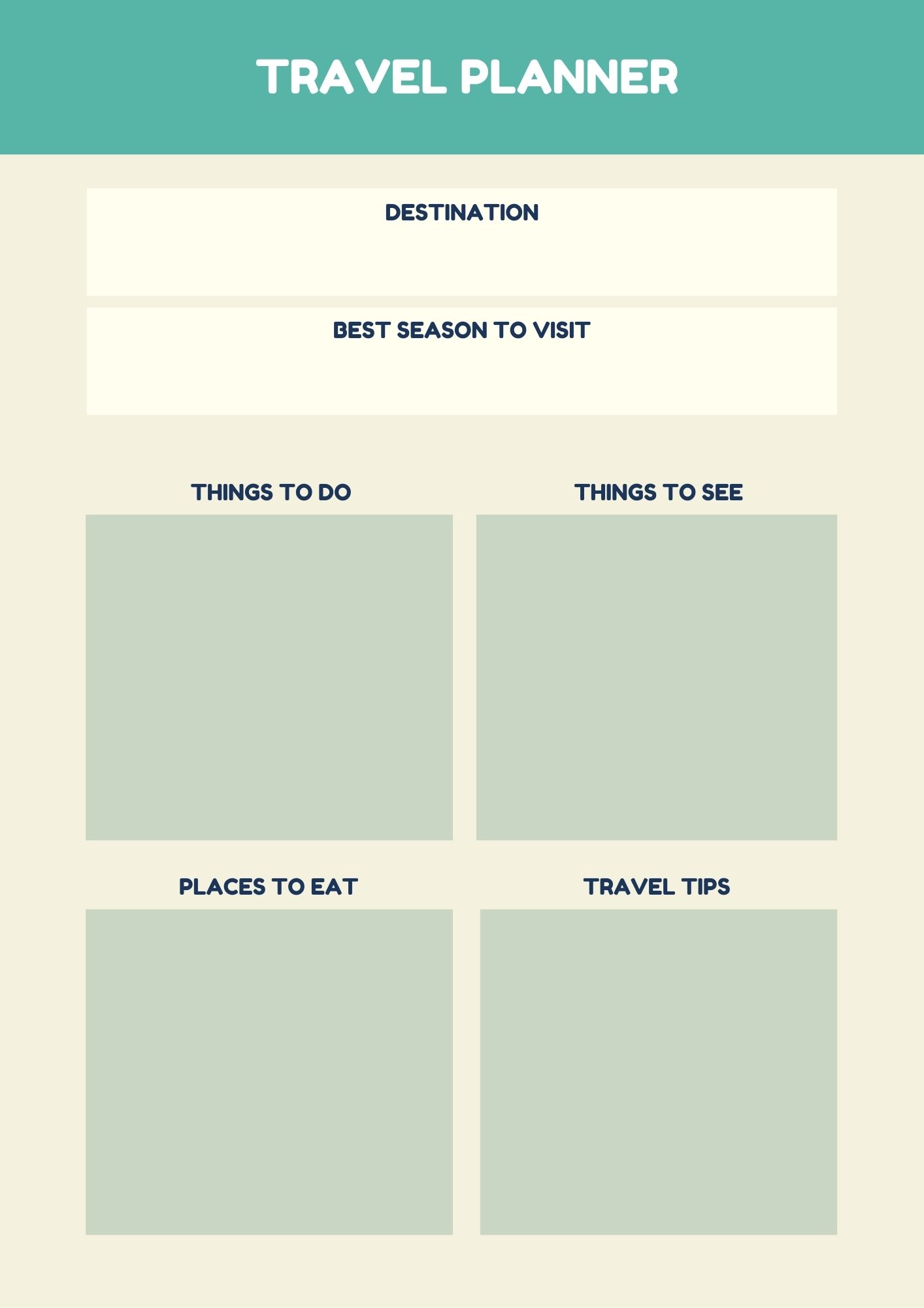 Travel Planner & Journal