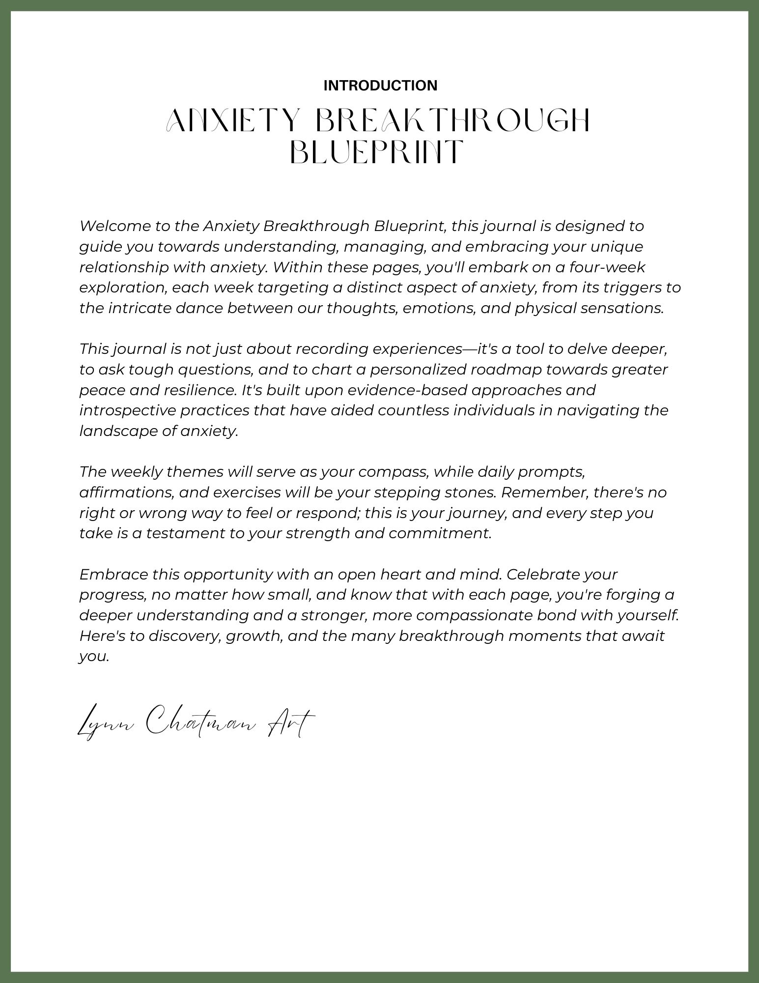 Anxiety Breakthrough Blueprint