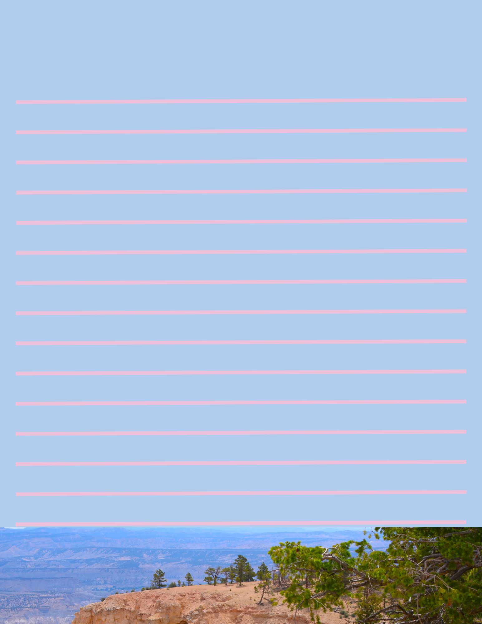 Bryce Canyon Landscape Stationery 8.5x11