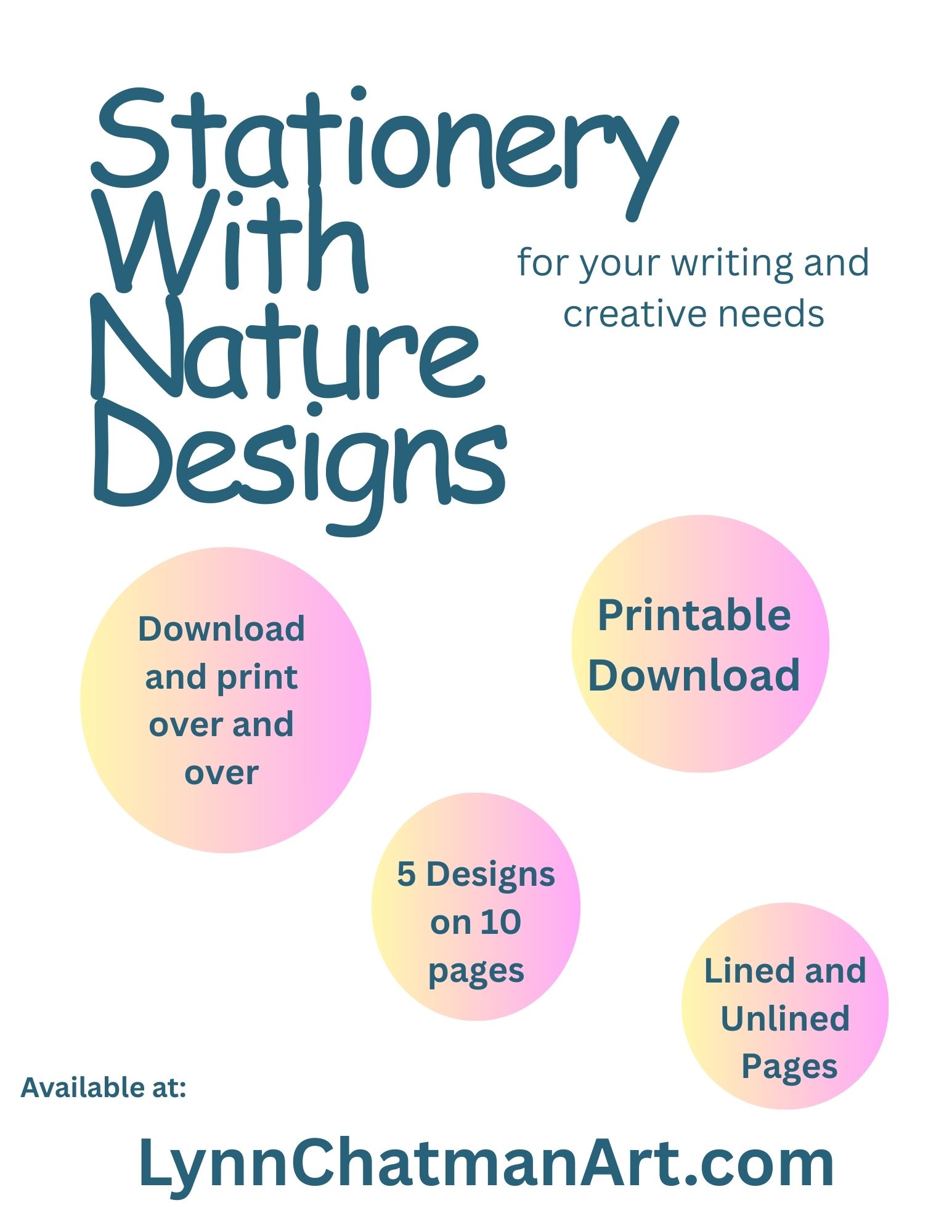 Stationery With Nature Designs