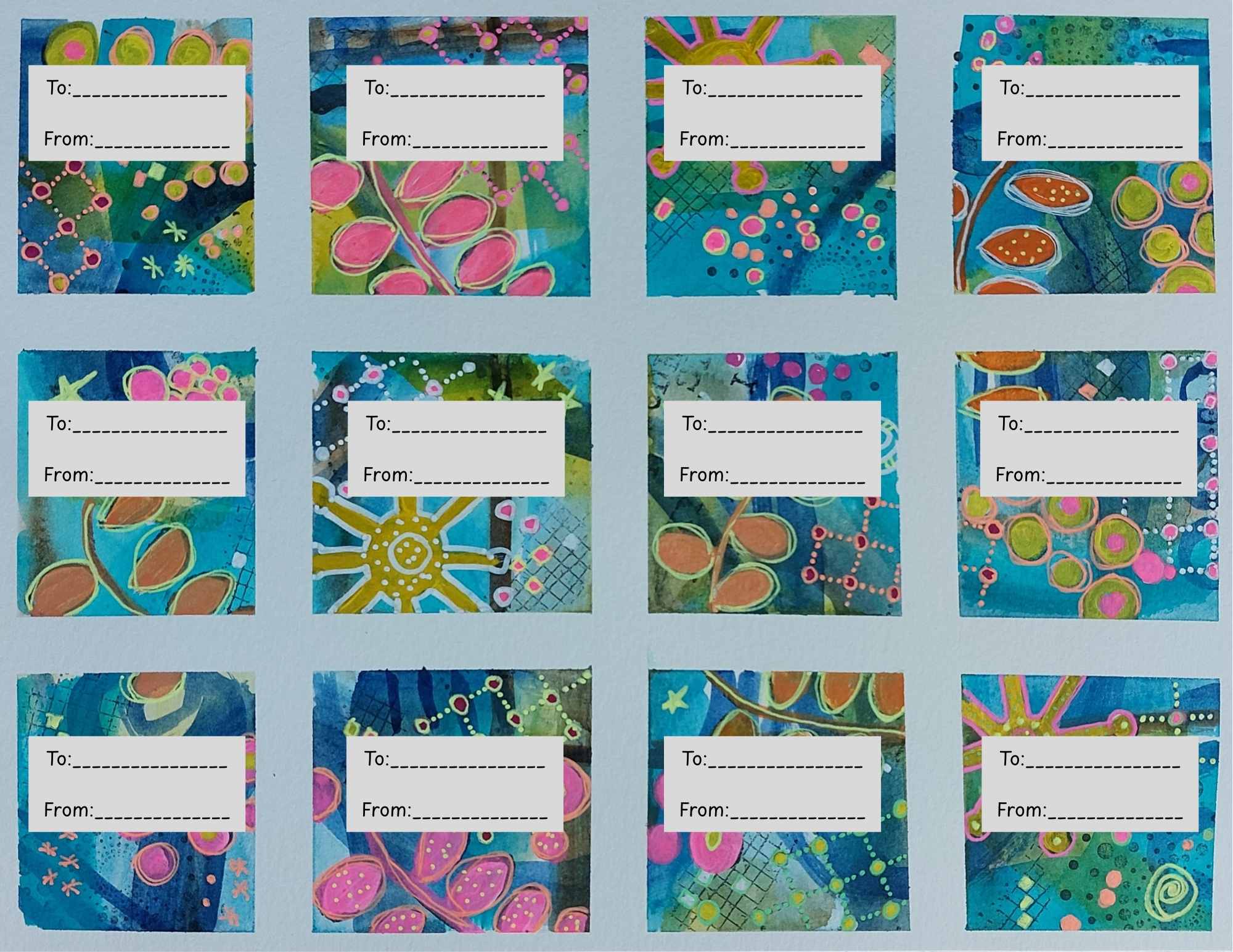 Colorful and Playful Gift Tags