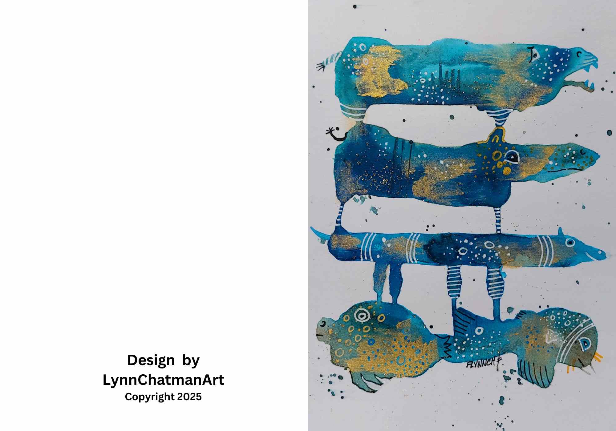 Whimsical Creatures 5x7 Greeting Card