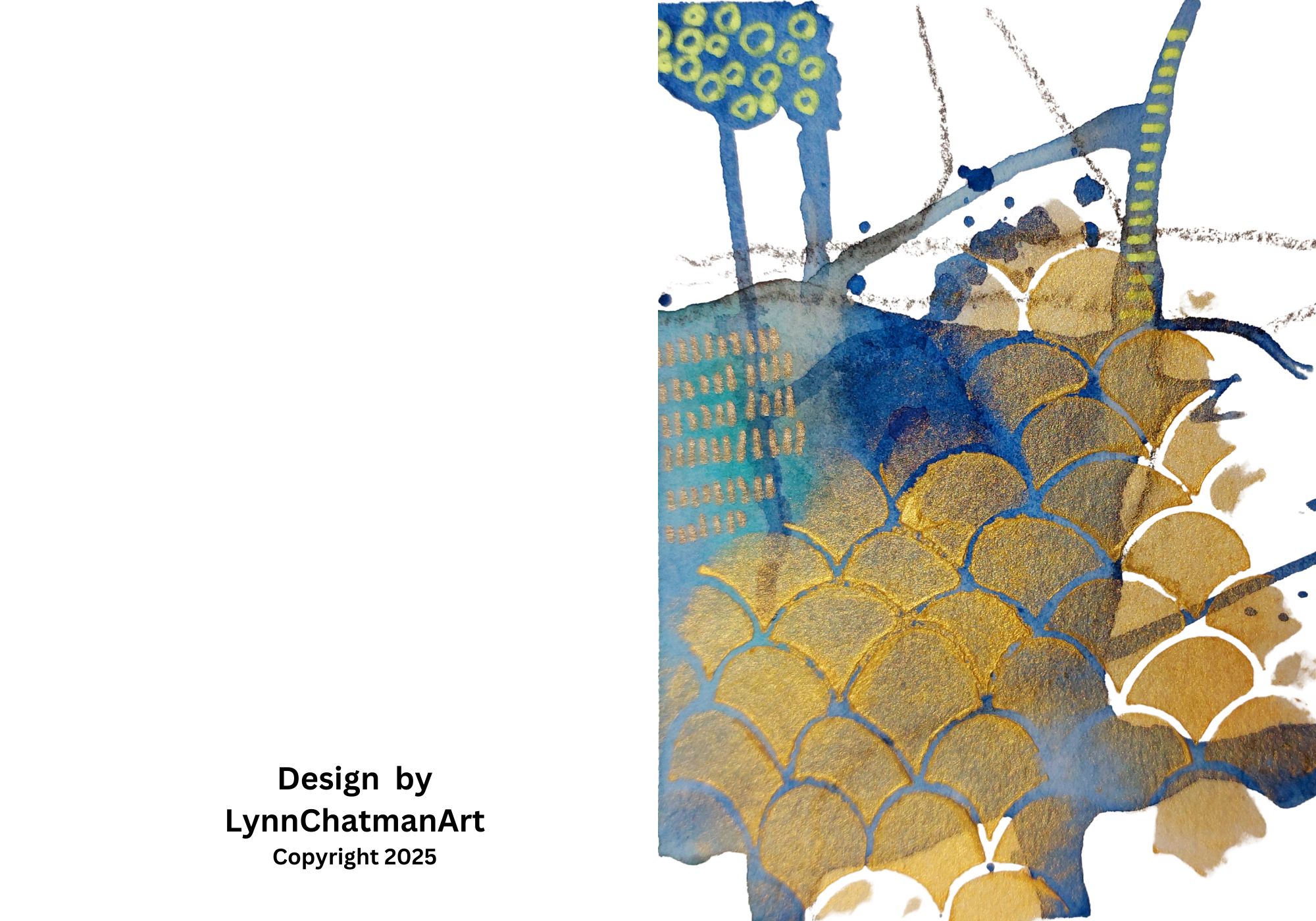 Apple Tree Abstract 5x7 Greeting Card - Printable Download