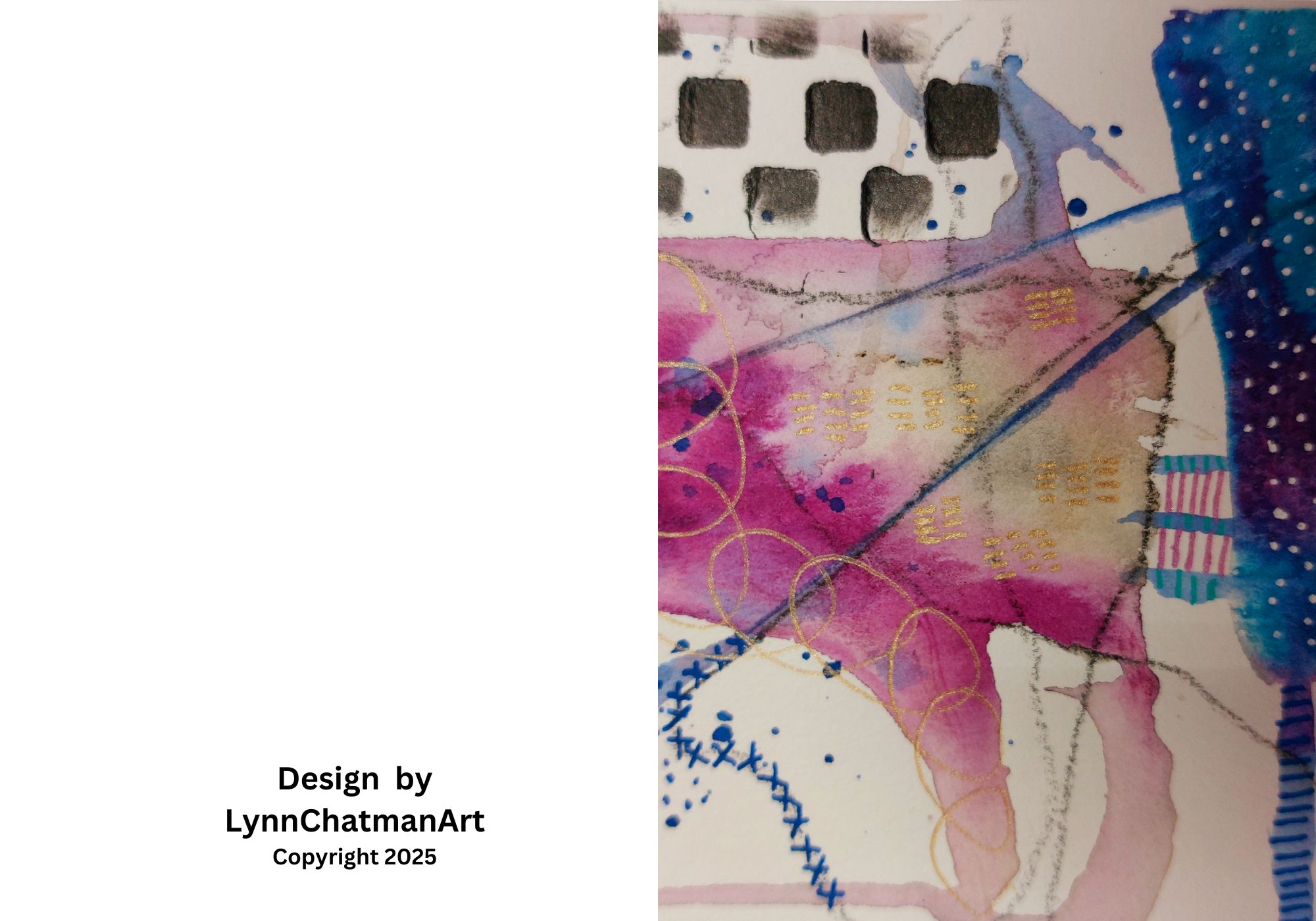 Original Abstract 5x7 Greeting Card - Printable Download