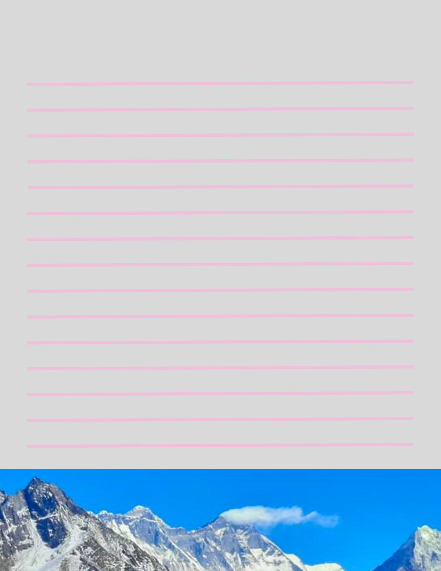 Everest Blue Stationery 8.5x11