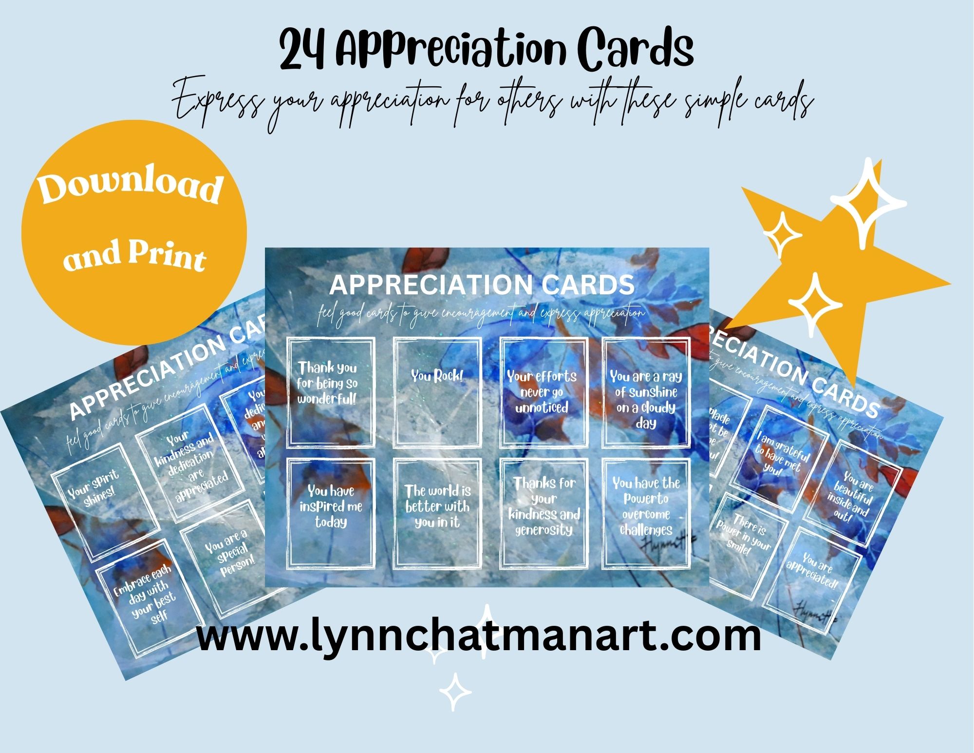 24 Appreciation Cards