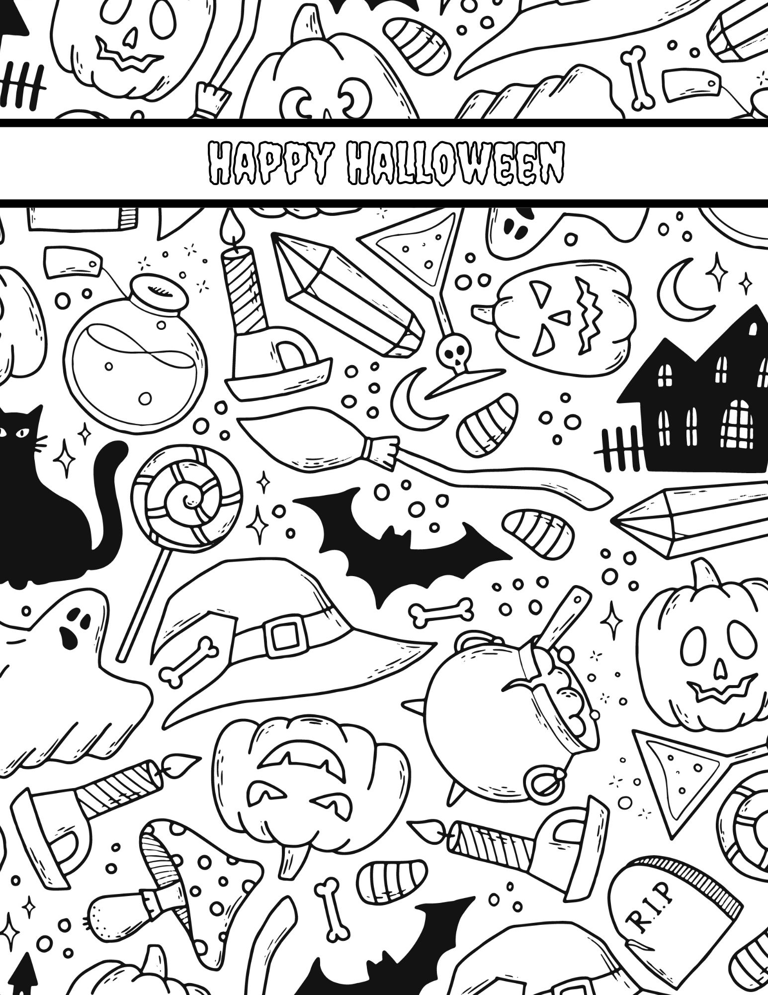 Halloween Coloring and Activity Book for Kids (Printable Download)