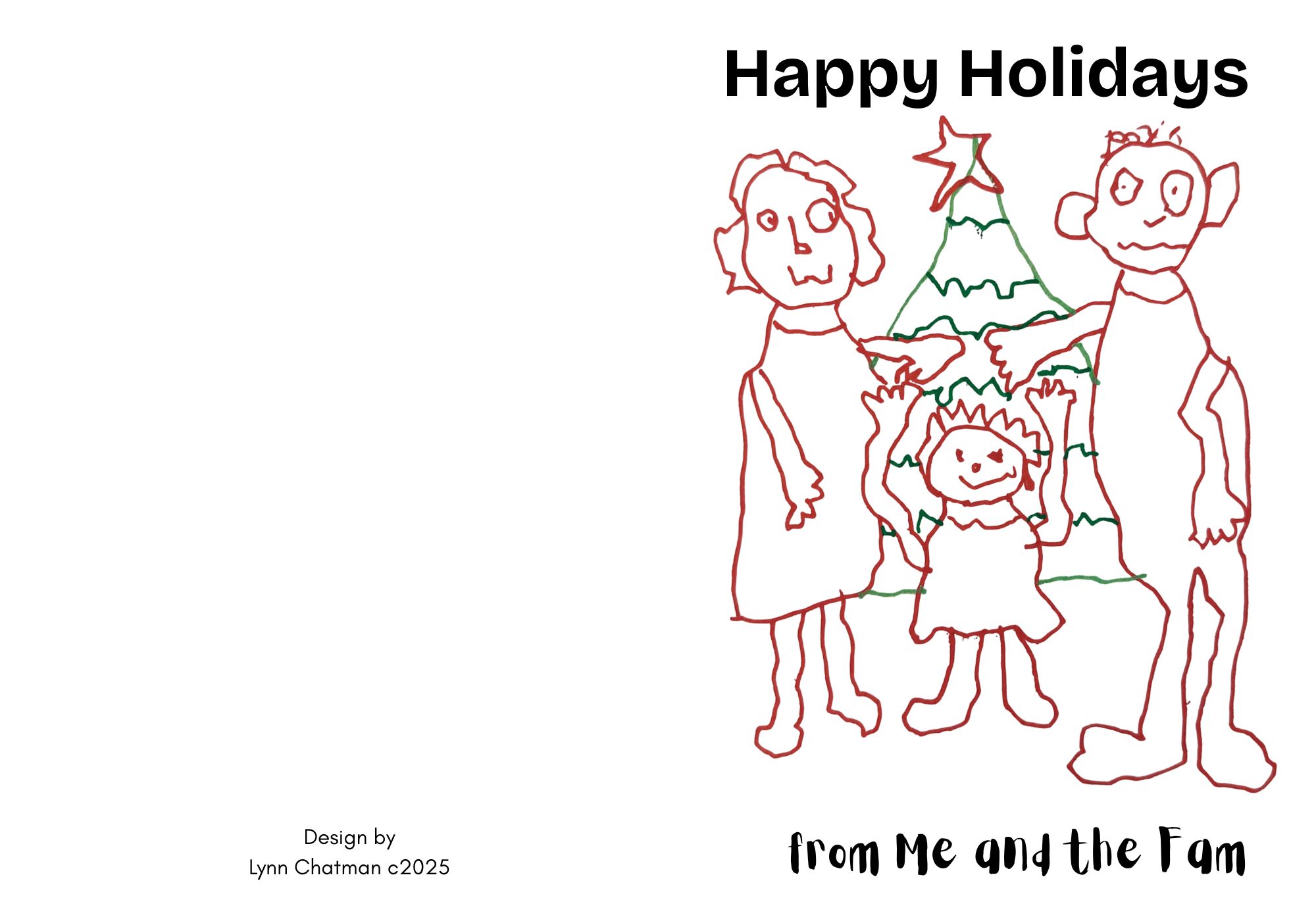 Five Custom Holiday Greeting Cards