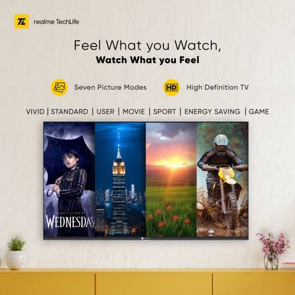 realme TechLife CineSonic Q 80 cm (32 inch) QLED HD Ready Smart Google TV 2025 Edition with 40 W Speaker  (32HDGQRVS2Q)