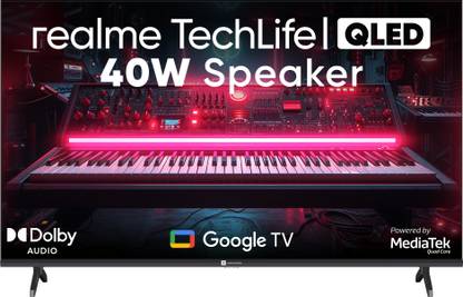 realme TechLife CineSonic Q 80 cm (32 inch) QLED HD Ready Smart Google TV 2025 Edition with 40 W Speaker  (32HDGQRVS2Q)