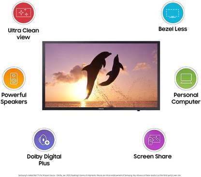 SAMSUNG 80 cm (32 Inch) HD Ready LED Smart Tizen TV (UA32T4380AKXXL)