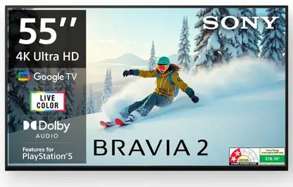 SONY Bravia 2 138.8 cm (55 inch) Ultra HD (4K) LED Smart Google TV  (K-55S25B)