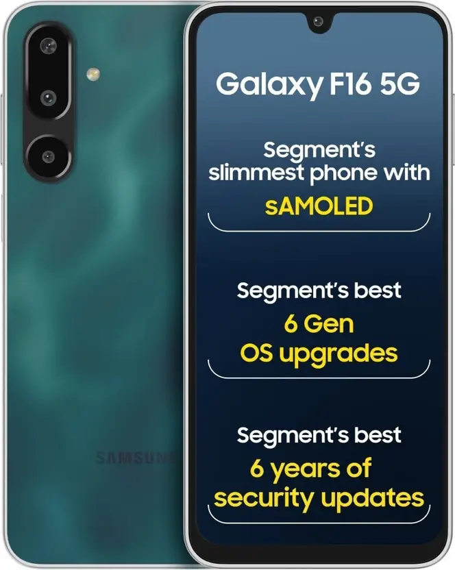 Samsung Galaxy F16 5G (Glam Green, 128 GB)  (6 GB RAM)