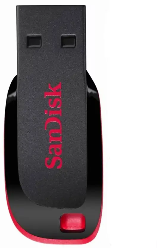 SanDisk Curzer Blade USb 2.0 Flash Drive  Pen Drive Compatible with Netbook, Desktop Computer, Audio Player, Television, Laptop USB 2.0 Plastic Case  (Red, Black)