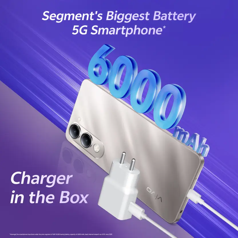 vivo T4 Lite 5G Charger in the Box (Titanium Gold, 128 GB)  (6 GB RAM)