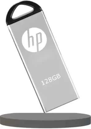 HP PENDRIVE FREE USB OTG 128 GB PenDrive USB 2.0, USB 3.0 Metal Case  (Grey)