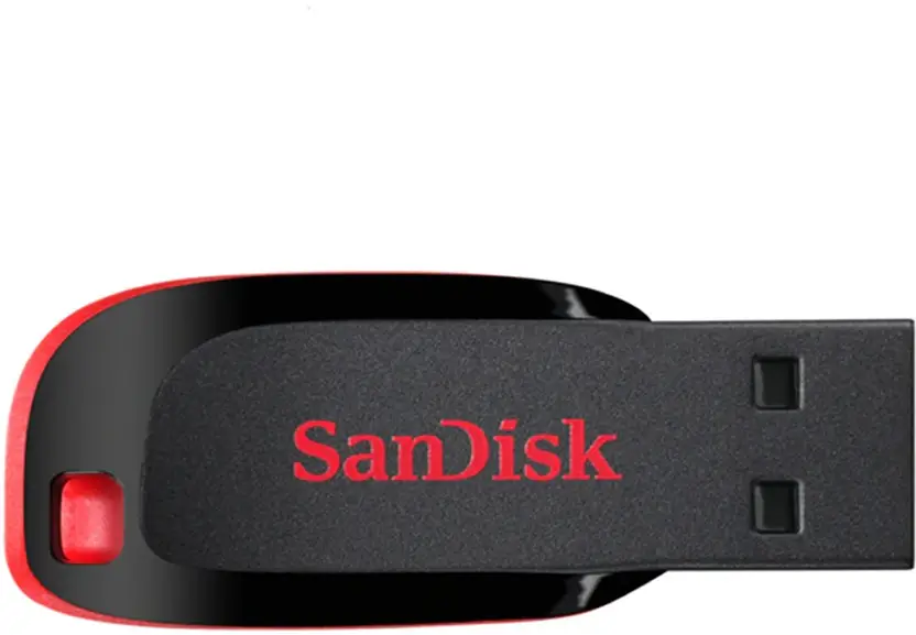 SanDisk Curzer Blade USb 2.0 Flash Drive  Pen Drive Compatible with Netbook, Desktop Computer, Audio Player, Television, Laptop USB 2.0 Plastic Case  (Red, Black)