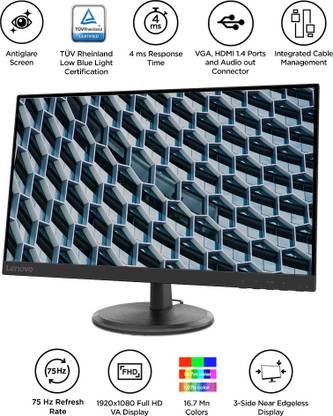 Lenovo 68.58 cm (27 inch) Full HD VA Panel with TUV Eye Care Monitor (D27-40/D27-30)
