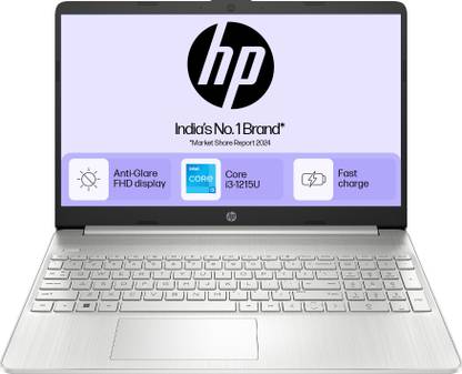 HP 15s Intel Core i3 12th Gen 1215U - (8 GB/512 GB SSD/Windows 11 Home) 15s-fy5003TU Thin and Light Laptop  (15.6 inch, Natural Silver, 1.69 Kg, With MS Office)