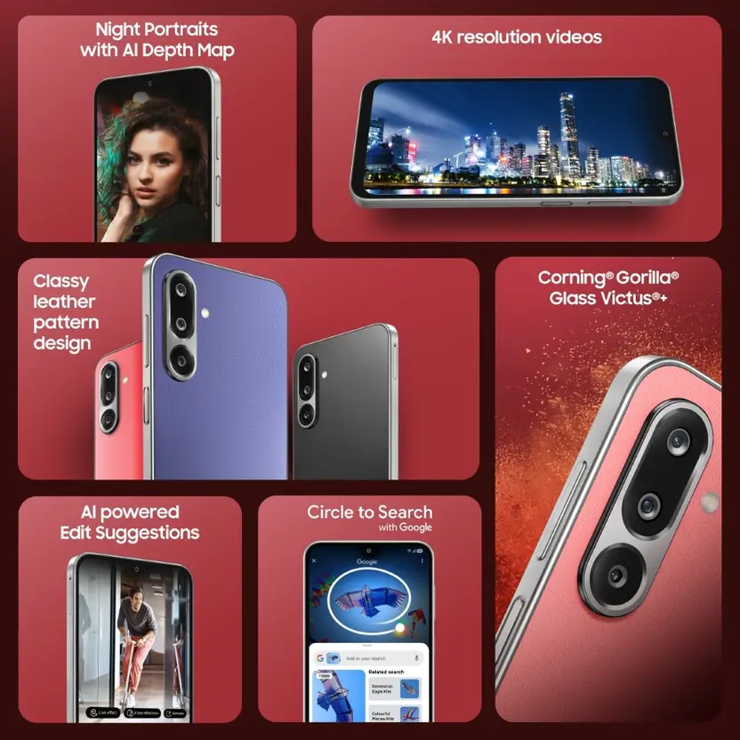 Samsung Galaxy F36 5G (Red, 128 GB)  (8 GB RAM)