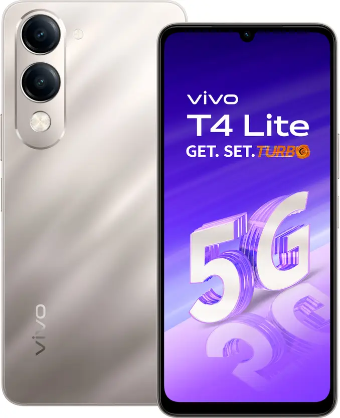 vivo T4 Lite 5G Charger in the Box (Titanium Gold, 128 GB)  (6 GB RAM)