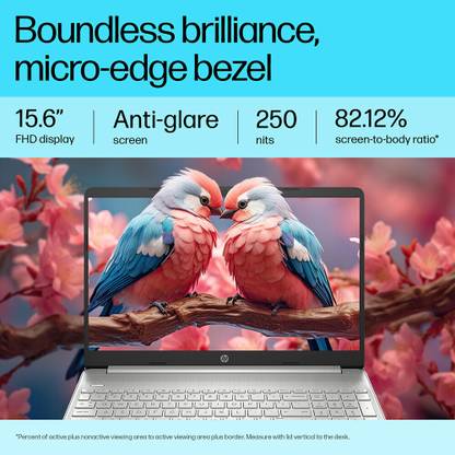 HP 15s Intel Core i3 12th Gen 1215U - (8 GB/512 GB SSD/Windows 11 Home) 15s-fy5003TU Thin and Light Laptop  (15.6 inch, Natural Silver, 1.69 Kg, With MS Office)