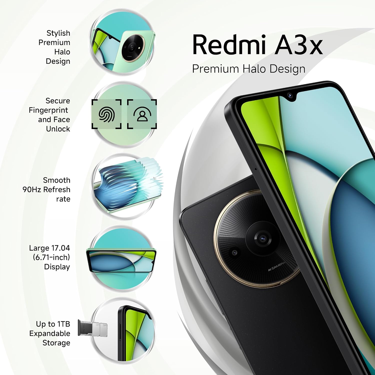 Redmi A3X Midnight Black 4GB RAM 128GB ROM