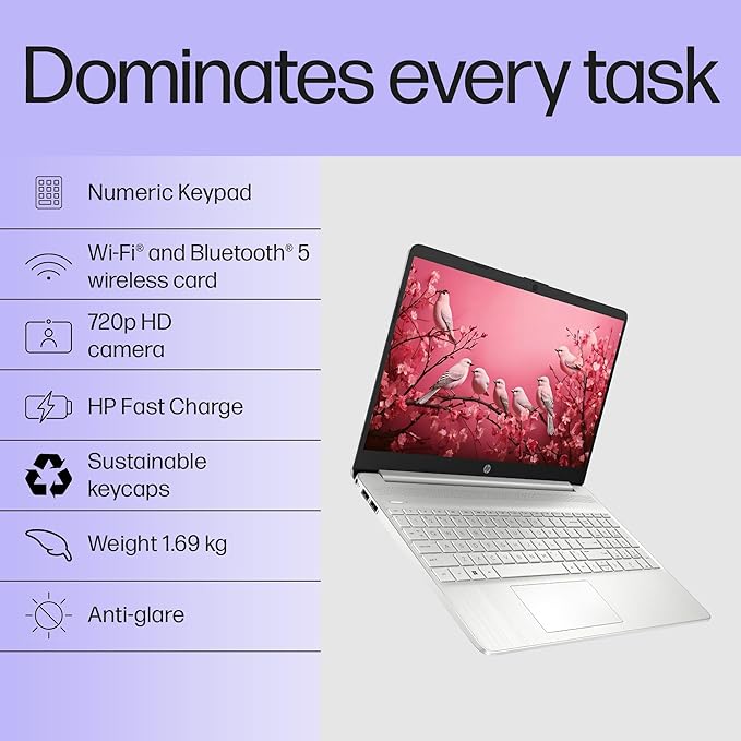 HP 15s Intel Core i3 11th Gen 1115G4 - (8 GB/512 GB SSD/Windows 11 Home) 15s-fq2671TU Thin and Light Laptop (15.6 inch, Jet Black, 1.69 Kg, With MS Office)