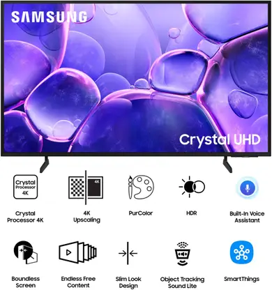 Samsung Crystal 4K Infinity Vision 108 cm (43 inch) Ultra HD (4K) LED Smart Tizen TV 2025 Edition