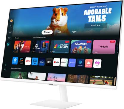 Samsung M5 68.6 cm (27 inch) Full HD VA Panel with Mouse & Keyboard Control, OTT Apps, IoT Hub, Office 365, Workout Tracker, Multiple Ports, (LS27DM501EWXXL)