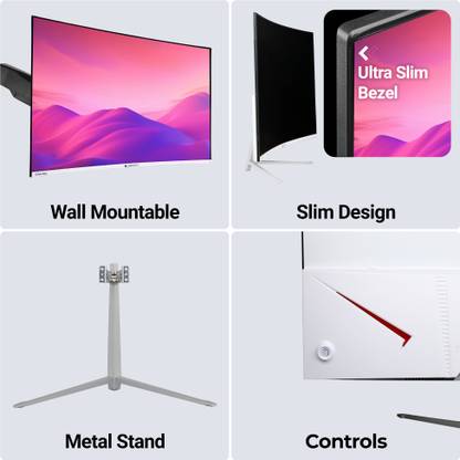 ZEBRONICS 81.28 cm (32 inch) Curved Full HD VA Panel Wall Mountable Monitor (ZEB -AC32FHD LED)