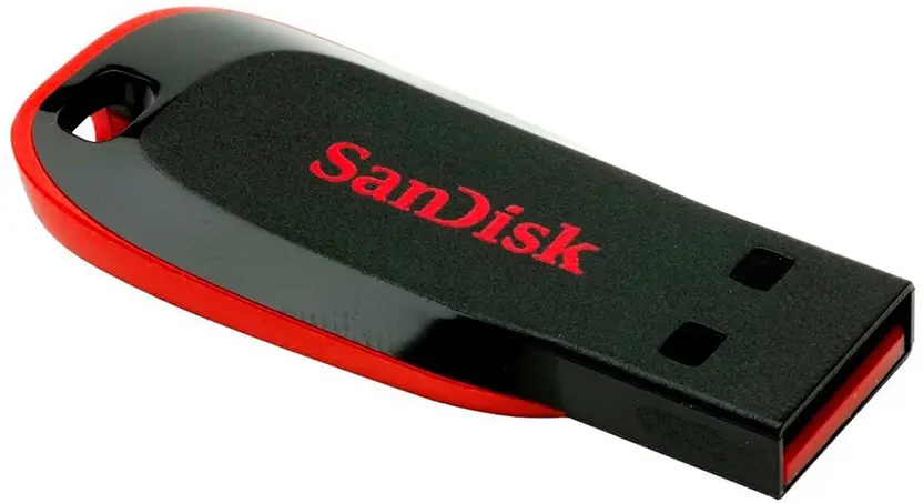 SanDisk Curzer Blade USb 2.0 Flash Drive  Pen Drive Compatible with Netbook, Desktop Computer, Audio Player, Television, Laptop USB 2.0 Plastic Case  (Red, Black)