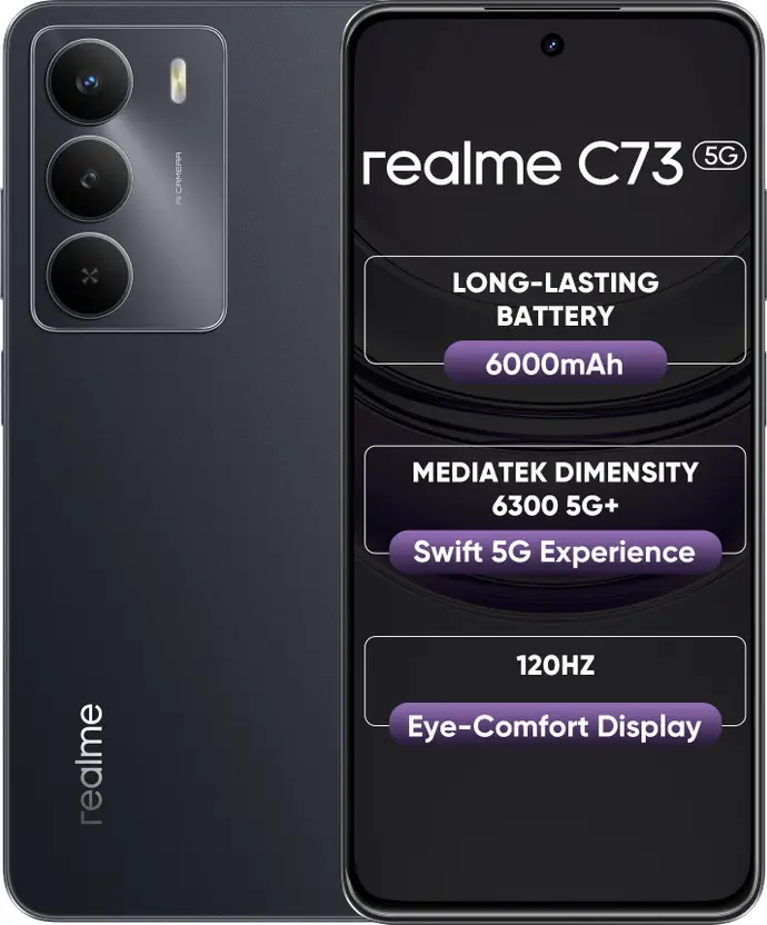 realme C73 5G (Onyx Black, 128 GB)  (4 GB RAM)