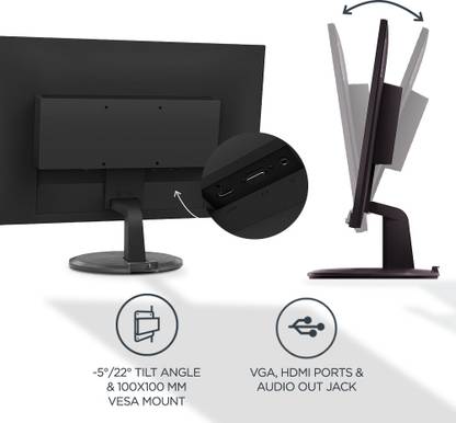 Lenovo 60.45 cm (24 inch) Full HD VA Panel 3-Side Near Edgeless with TUV Eye Care Monitor (D24-20/D24-40)