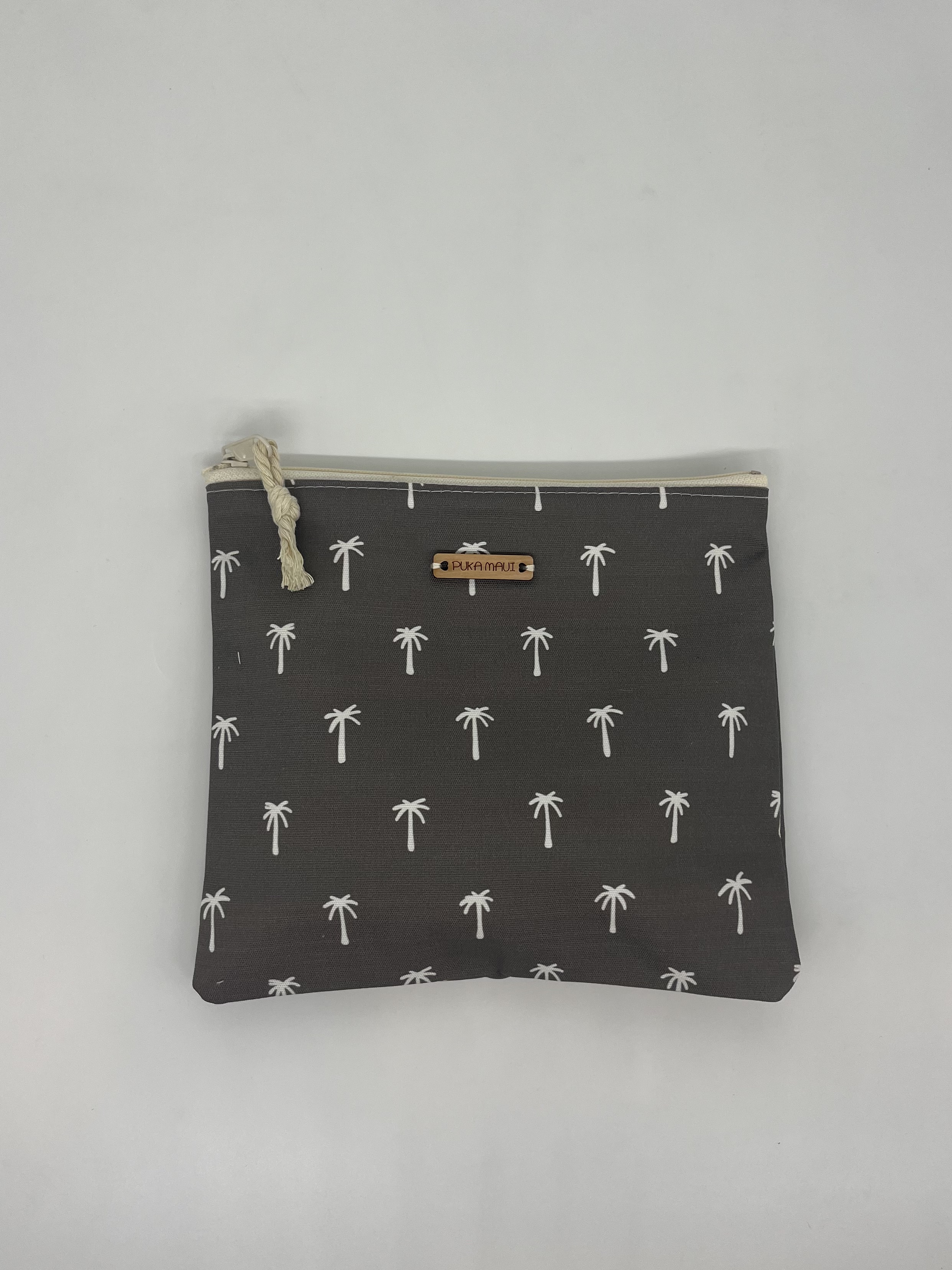Charcoal Palms Pouch