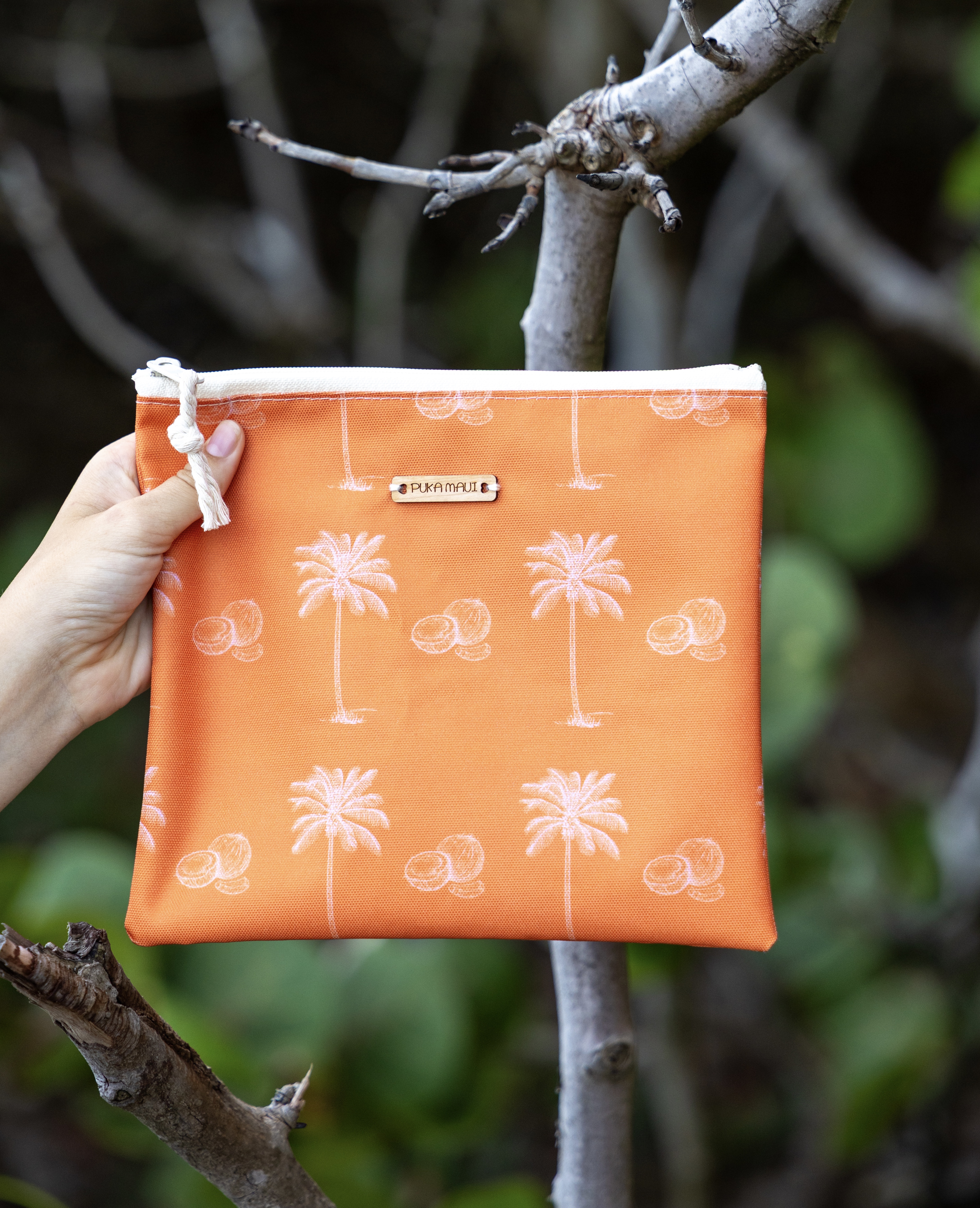 Coral Coconuts Pouch