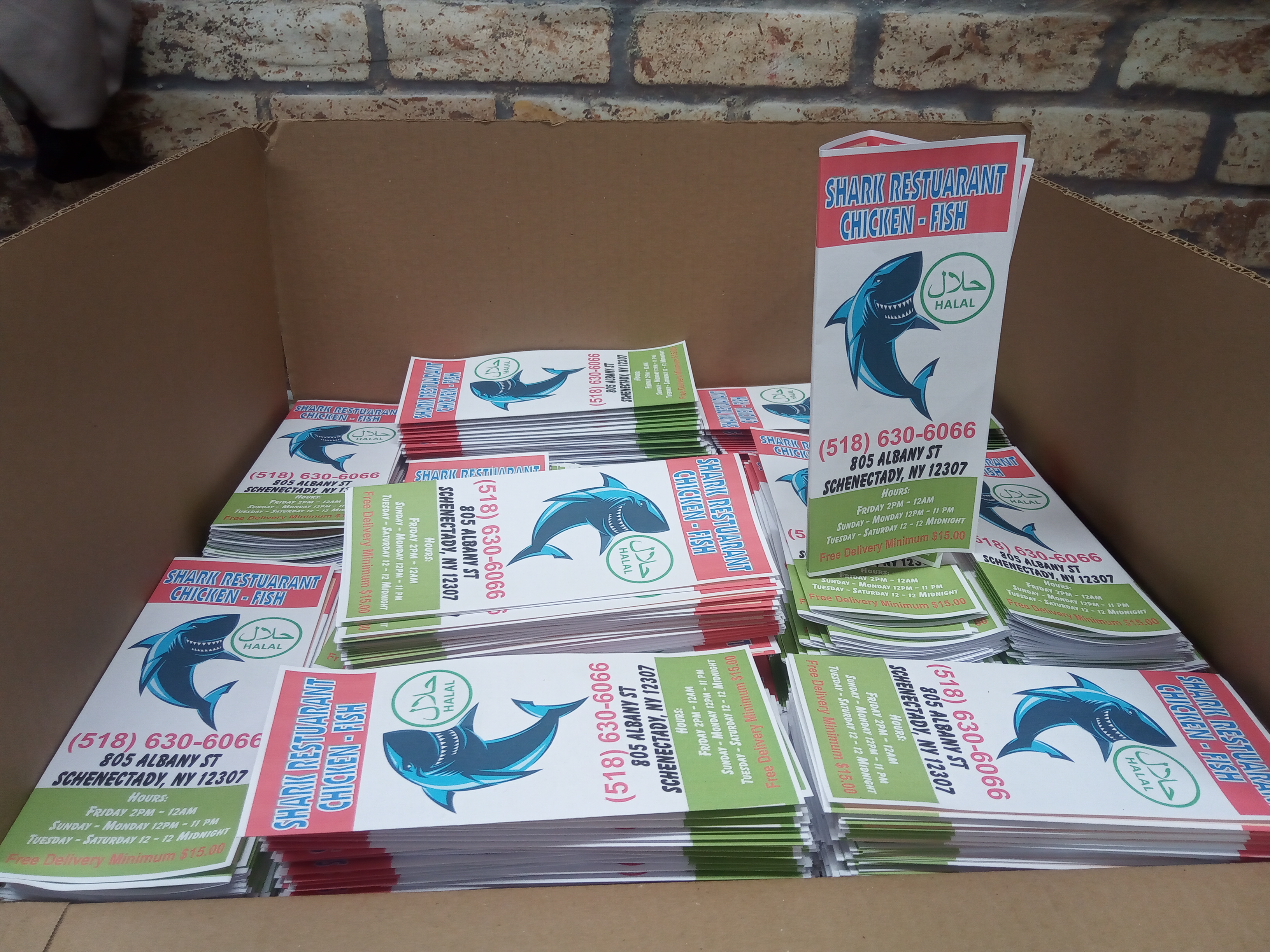 Restaurant Takeout Menus