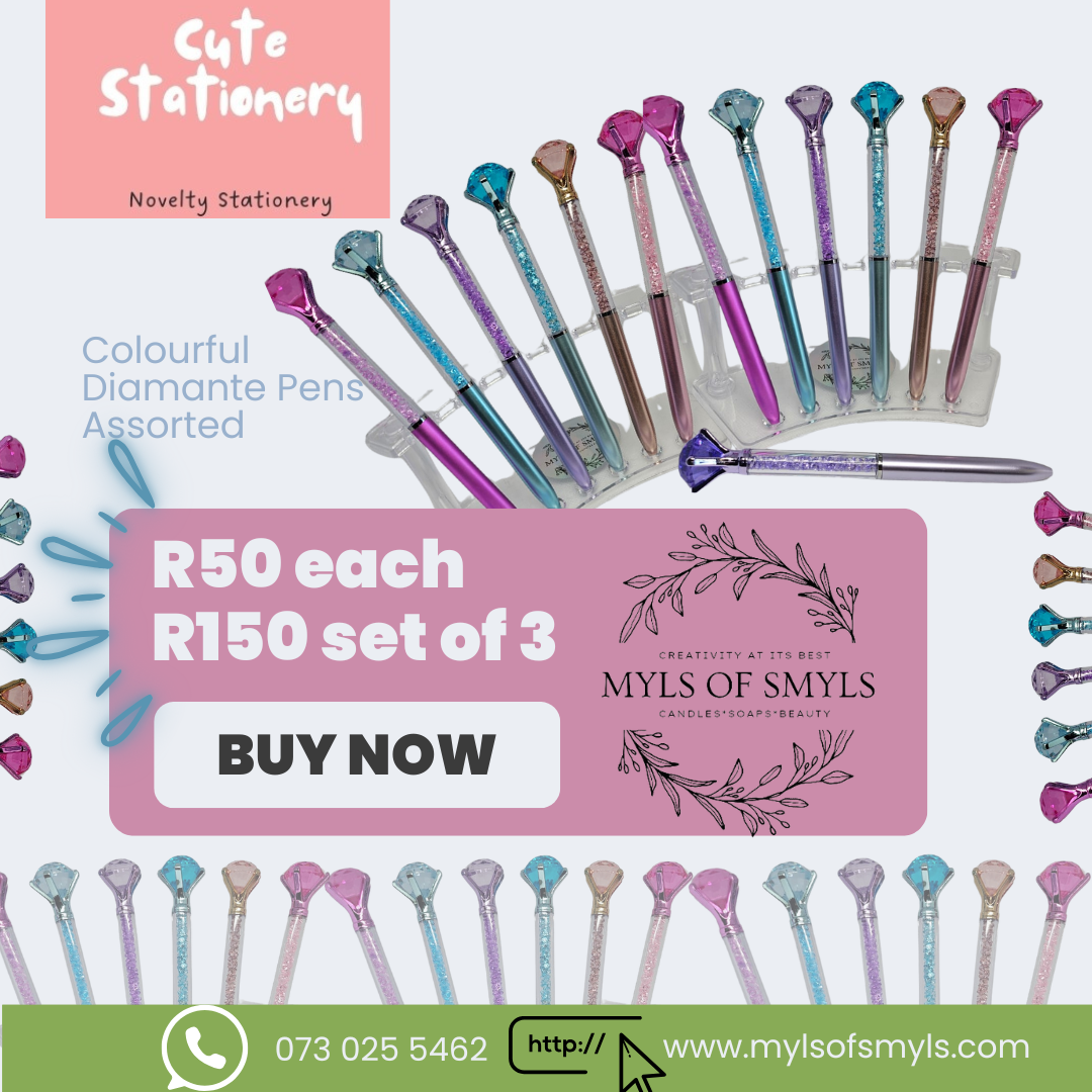 Colourful Diamante Pens Assorted