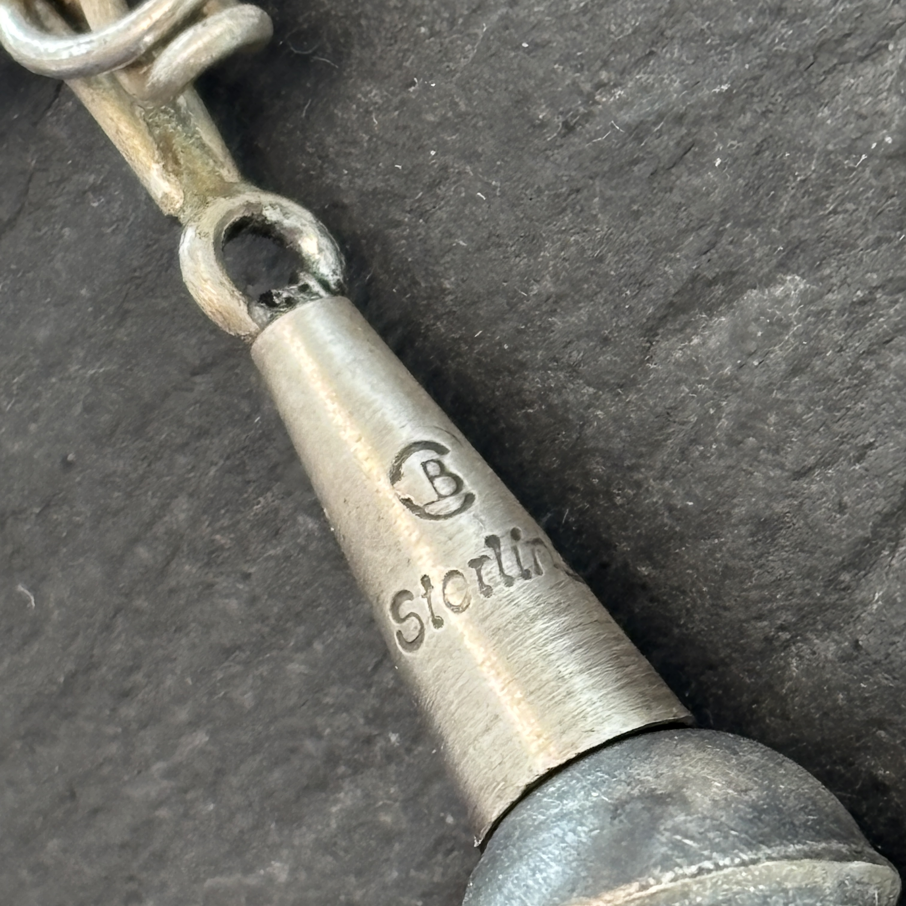 Leon Curley Navajo Handmade Mixed Bead Bracelet Sterling Silver 8.5”